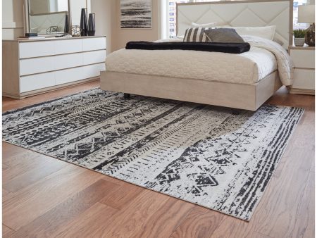 Devman Black Cream Gray Large Rug Sale