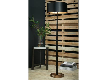 Amadell Black Gold Finish Floor Lamp Online Hot Sale