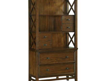 Frazier Park Brown Cherry Wood Bookcase Fashion