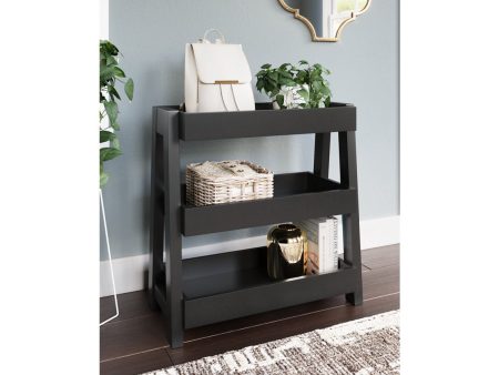 Blariden Metallic Gray Shelf Accent Table Supply