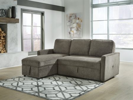 Kerle Charcoal 2-Piece LAF Chaise Sleeper Sectional Online Sale