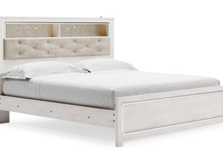 Altyra White King Panel Bookcase Bed For Discount