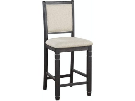 Asher Black Brown Counter Chair, Set of 2 Supply