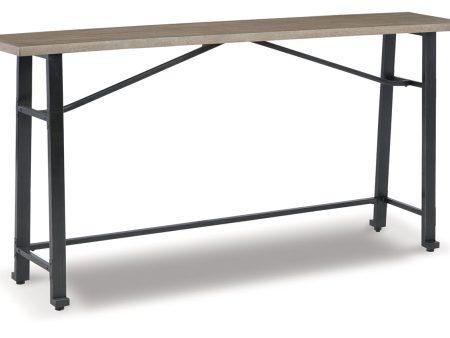 Lesterton Light Brown Black Long Counter Table Discount