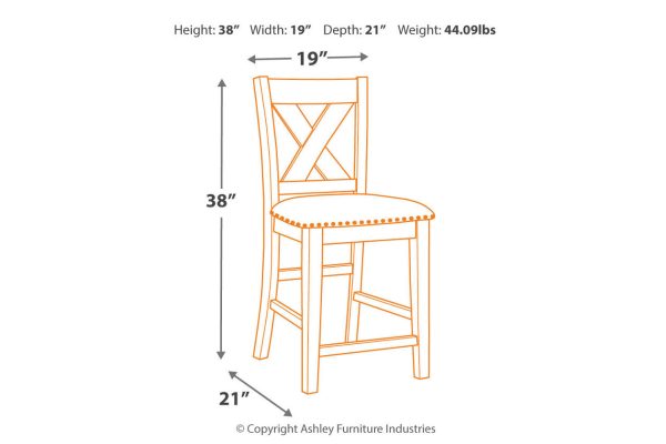 Caitbrook Gray Counter Height Upholstered Barstool, Set of 2 on Sale