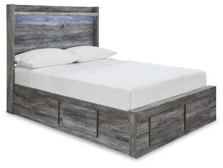 Baystorm Gray Full Panel Bed with 4 Storage Drawers Online now