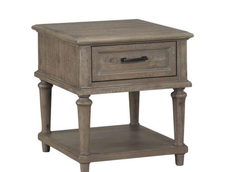 Cardano Driftwood Light Brown Wood End Table Sale