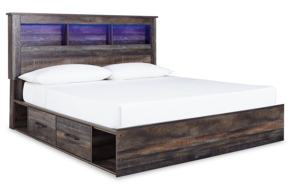 Drystan Multi King Bookcase Platform Bed with 2 Storage Drawers Online