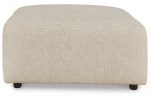 Edenfield Linen Oversized Accent Ottoman Fashion