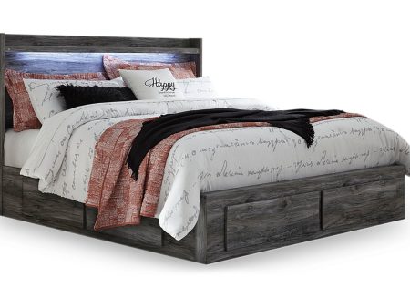 Baystorm Gray King Platform Bed with 6 Storage Drawers Online Sale