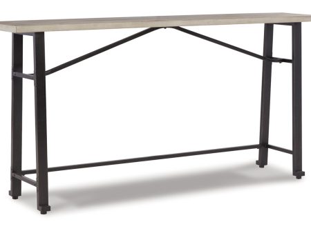 Karisslyn Whitewash Black Long Counter Table For Sale