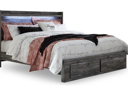 Baystorm Gray King Platform Bed with 2 Storage Drawers Hot on Sale