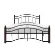 Averny Black Brown Full Metal Platform Bed Sale