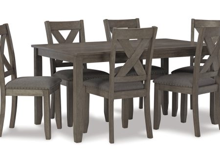 Caitbrook Gray Dining Table and Chairs Online now