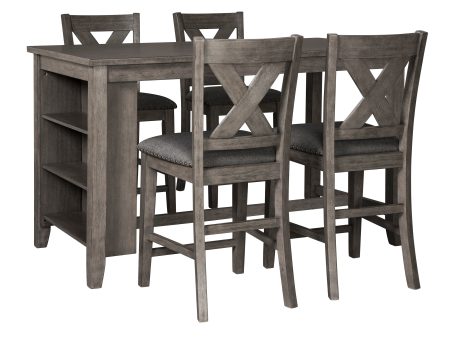 Caitbrook Gray 5-Piece Counter Height Set Cheap