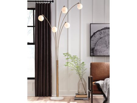 Taliya Champagne White Arc Lamp Supply