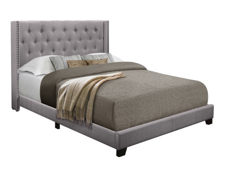 Barzini Gray Full Upholstered Bed Online Hot Sale