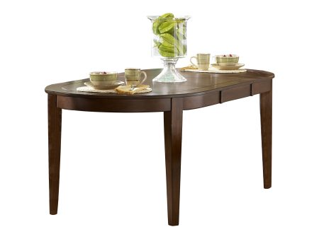 Ameillia Dark Oak Extendable Oval Dining Table Cheap