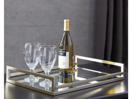 Derex Champagne Finish Tray Sale