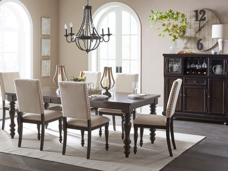 Begonia Grayish Brown Extendable Dining Set For Discount