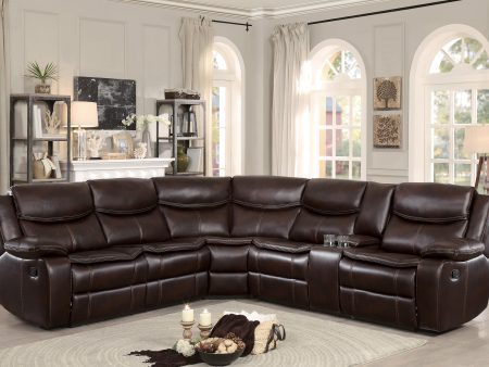 Bastrop Brown Reclining Sectional on Sale