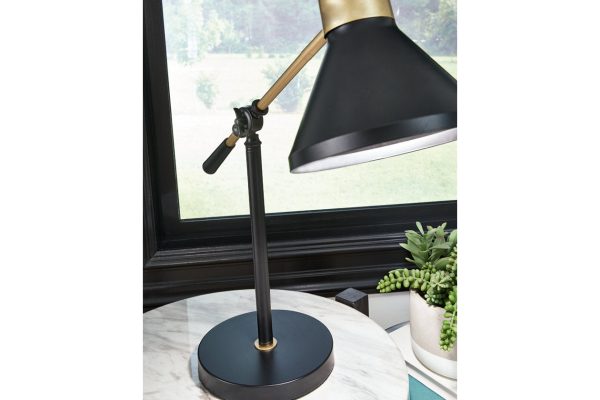 Garville Black Gold Finish Desk Lamp Cheap