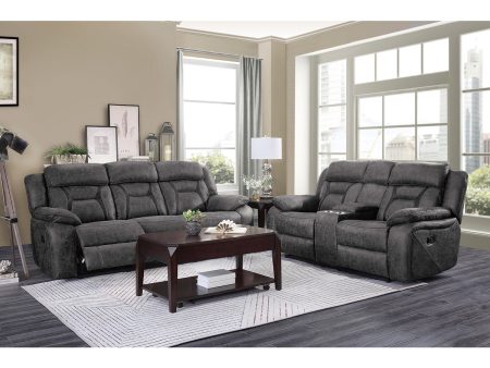 Madrona Hill Gray Double Reclining Living Room Set Fashion