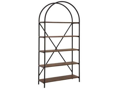 Galtbury Brown Black Bookcase Online now