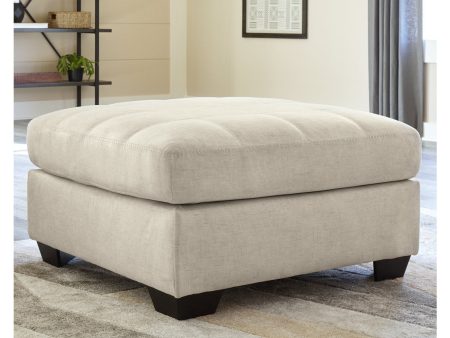 Falkirk Parchment Oversized Accent Ottoman Online Sale