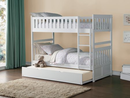 Galen White Twin Twin Bunk Bed with Twin Trundle Online