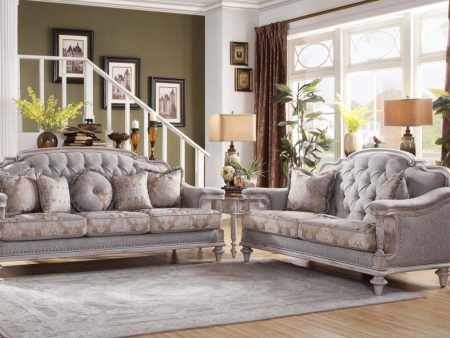 Amancio Antique White Living Room Set For Cheap