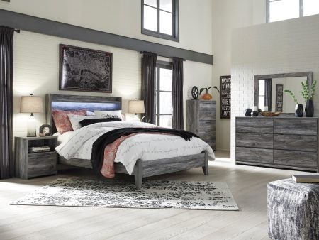 Baystorm Gray LED Panel Bedroom Set Supply