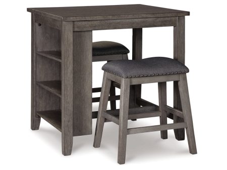 Caitbrook Gray 3-Piece Counter Height Set Online Sale