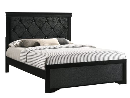 Amalia Black Full Panel Bed For Cheap