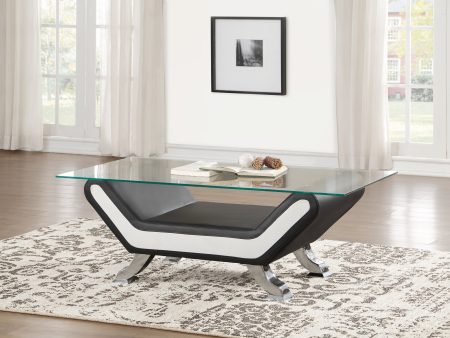 Veloce Black White Cocktail Table For Discount