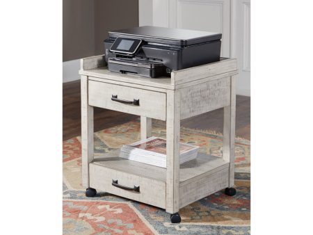 Carynhurst Whitewash Printer Stand Discount