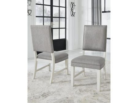 [SPECIAL] Nashbryn Gray White Dining Chair, Set of 2 Sale