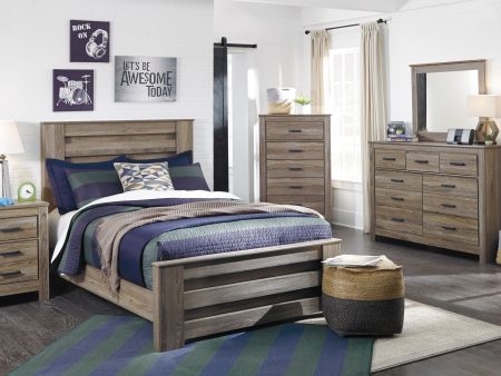 Zelen Warm Gray Panel Youth Bedroom Set Online Hot Sale