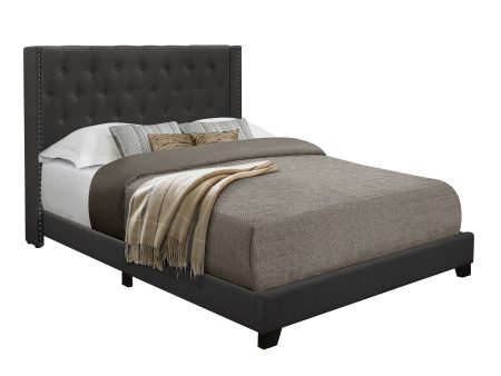 Barzini Dark Gray Full Upholstered Bed Online