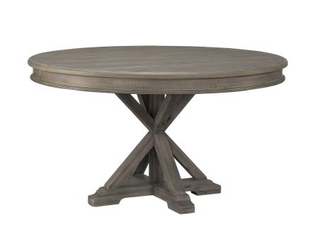 Cardano Driftwood Light Brown Round Dining Table For Discount