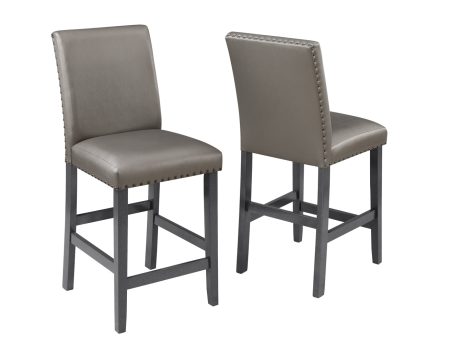 Bankston Gray Counter Height Chair, Set of 2 Cheap