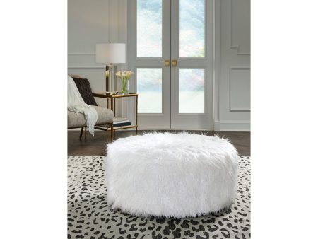 Galice White Oversized Accent Ottoman Fashion