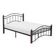 Averny Black Brown Full Metal Platform Bed Sale