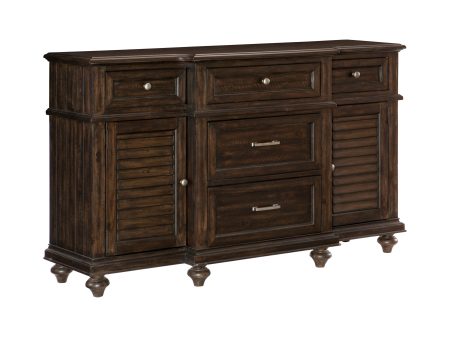 Cardano Driftwood Charcoal Buffet Server Fashion