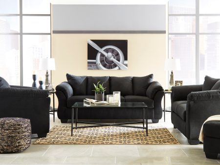 Darcy Black Living Room Set For Cheap