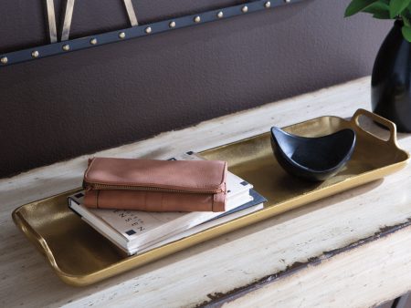 Posy Gold Finish Tray For Sale