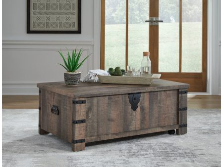 Hollum Rustic Brown Lift-Top Coffee Table on Sale