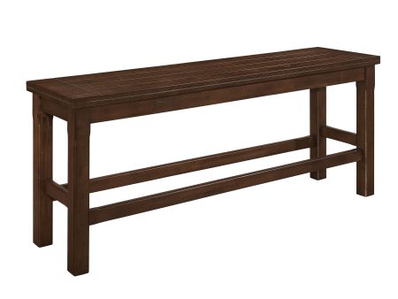 Schleiger Cherry Counter Height Bench Online Sale