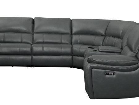 Falun Gray 6-Piece Modular Power Reclining Sectional Sale