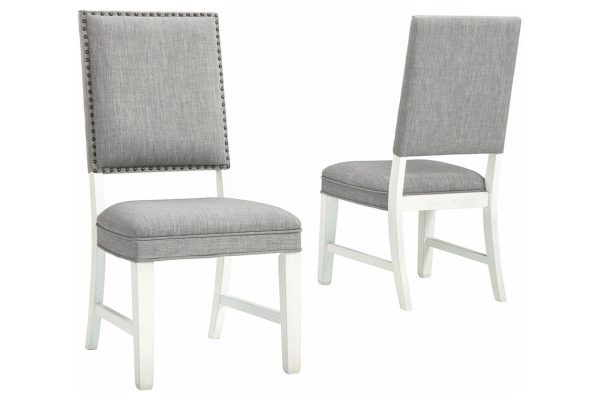 [SPECIAL] Nashbryn Gray White Dining Chair, Set of 2 Sale